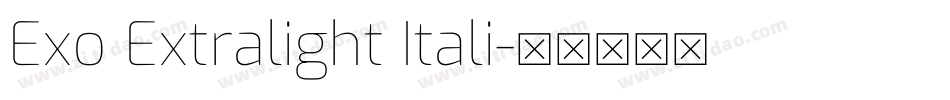 Exo Extralight Itali字体转换